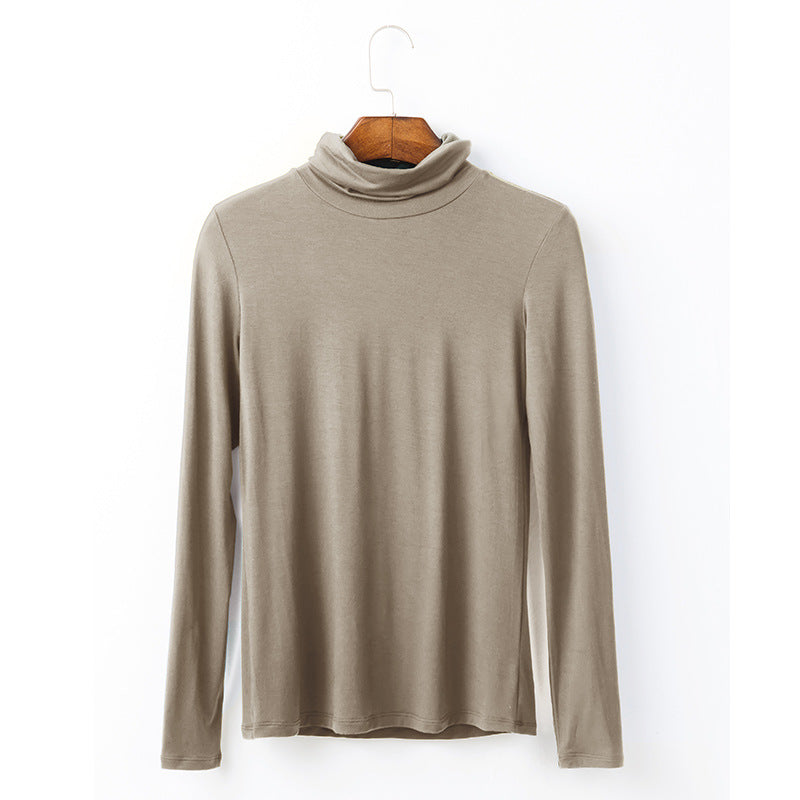 Women's Modal Turtleneck Long Sleeve Tee
