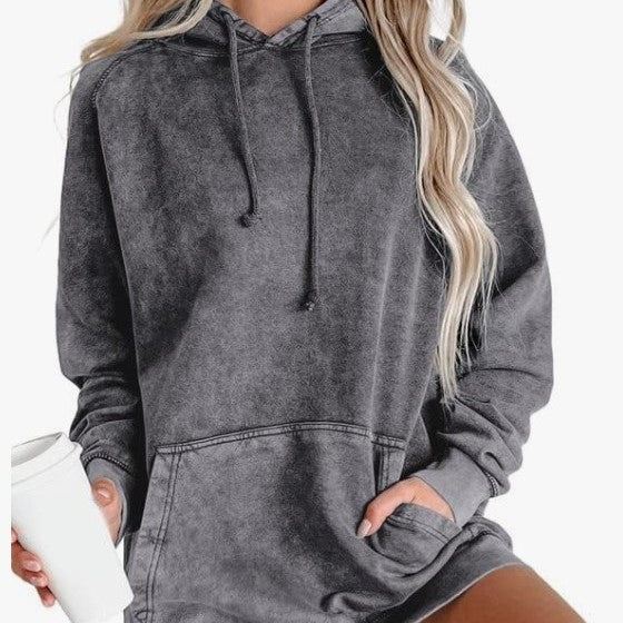 Plus Size Women's Cozy Casual Hooded Pullover Sweater