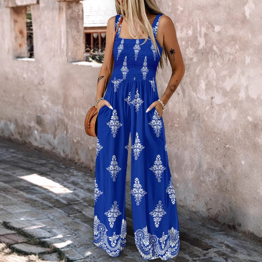 Women's Sling Pocket Wide Leg Jumpsuit