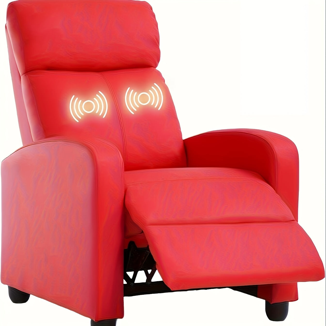 Breathable PU Leather Recliner Chair with Massage and Footrest – Single Small Sofa