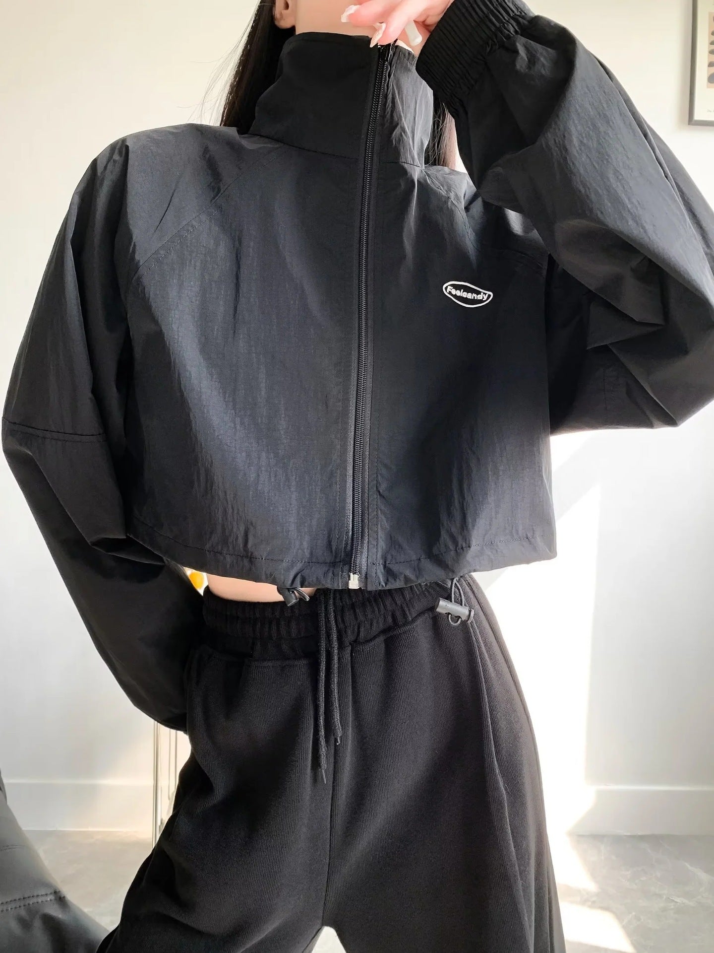 Women's Sporty Stand-Collar Windproof Cardigan Jacket