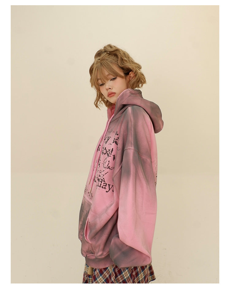 Women's Layered Hooded Chenille Sweater Loose Pullover