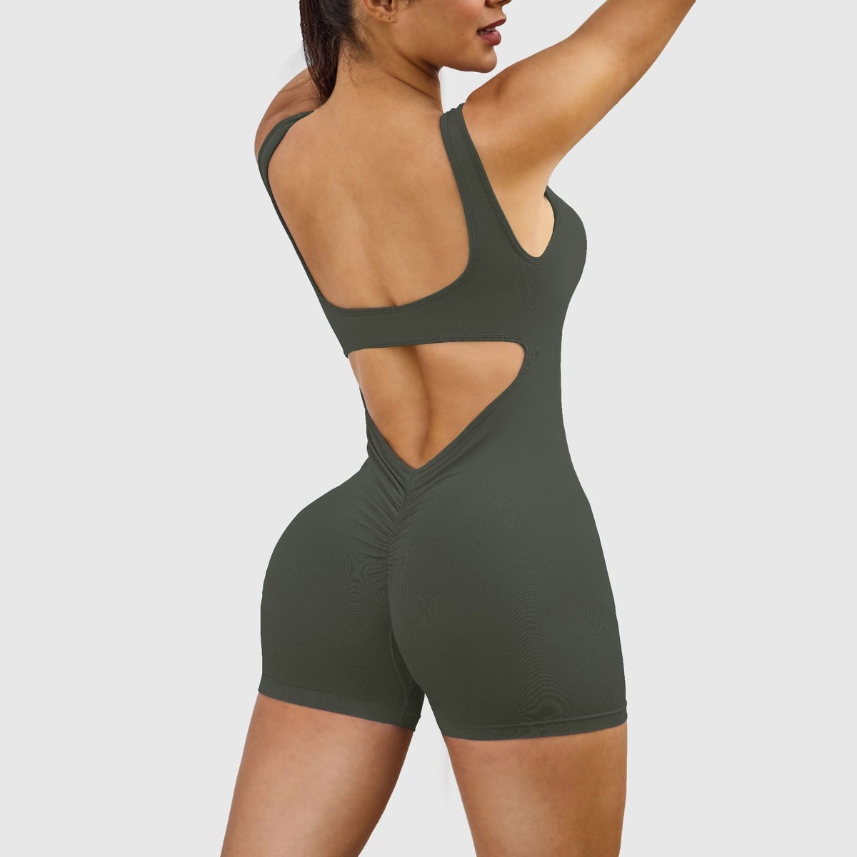 Seamless Knit High-Waist Yoga Shorts
