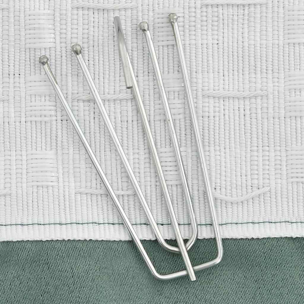 Blackout Curtains with Hooks, Linen Look, 2 Pieces.