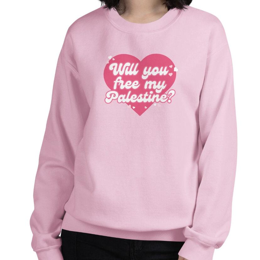 Palestine Sweatshirt Cartoon Pocket Pullover
