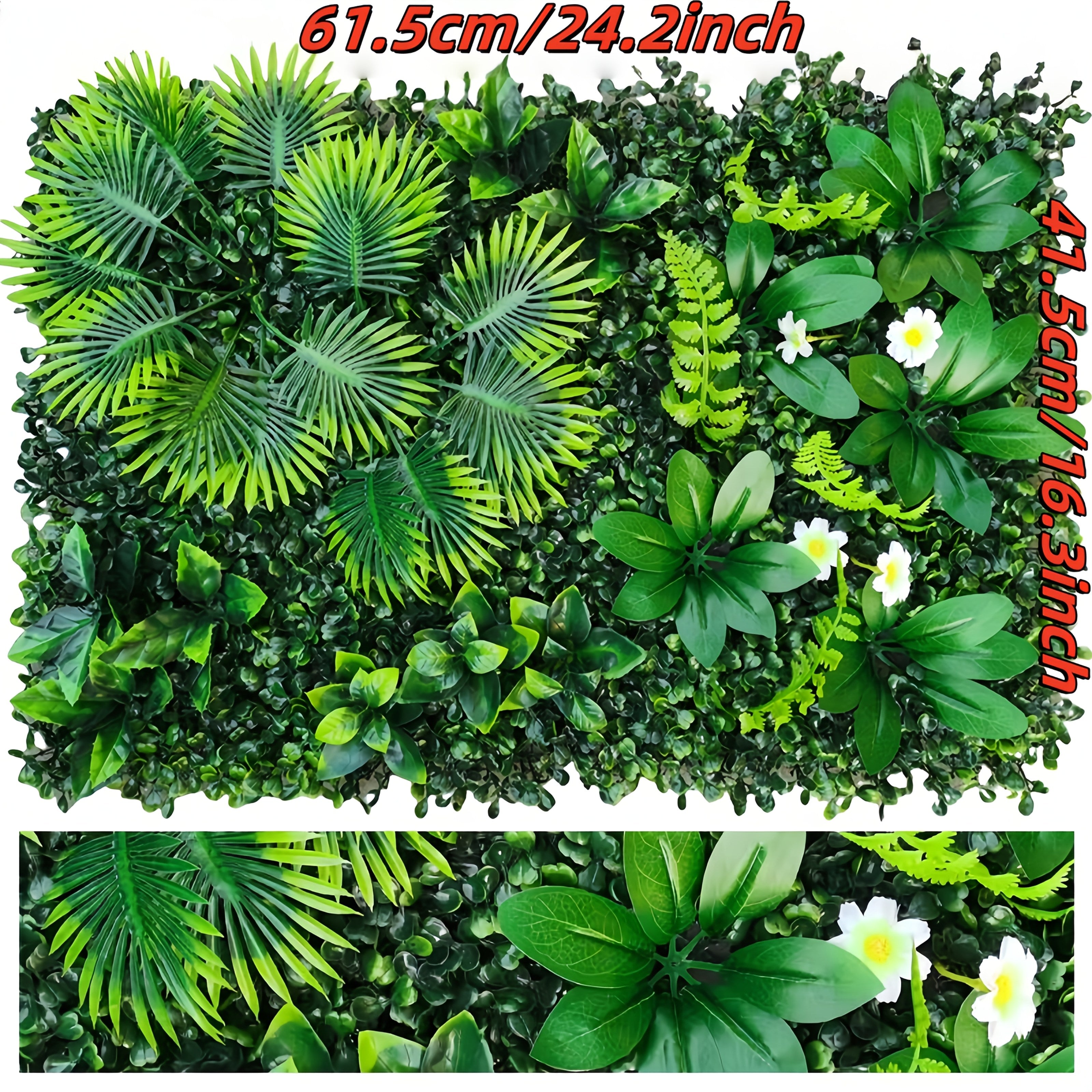 [1pc Green Wall Panel] 1pc High-End Realistic Artificial Plants Lush Green Wall Panel | Indoor/Outdoor Decor for Home, Wedding, Party, Garden, Backyard | Natural Aesthetic, Durable Plastic, Green…