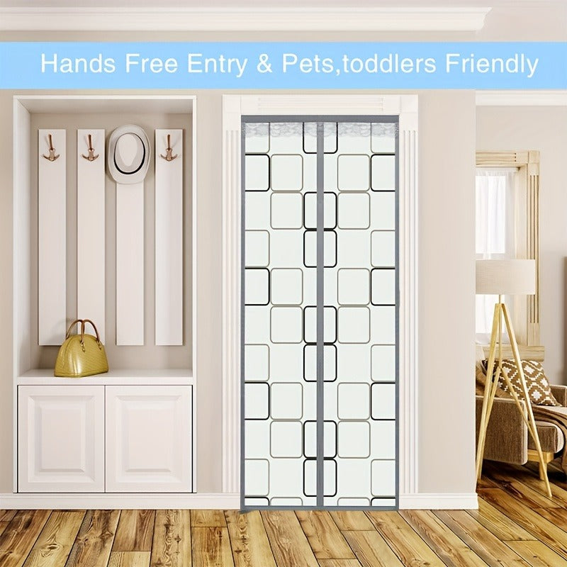 Magnetic Eva Air Conditioner Insulation Door Curtain, Lace Top Windproof Thermal Seal Screen Door, Weighted Bottom Hands Free Auto Close Door Screen, Anti Mosquito Energy Saving Partition Curtain for