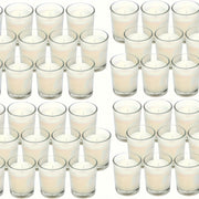 48‑Piece Warm White Unscented Candle Set – Plastic Shell, Hand‑Poured Wax