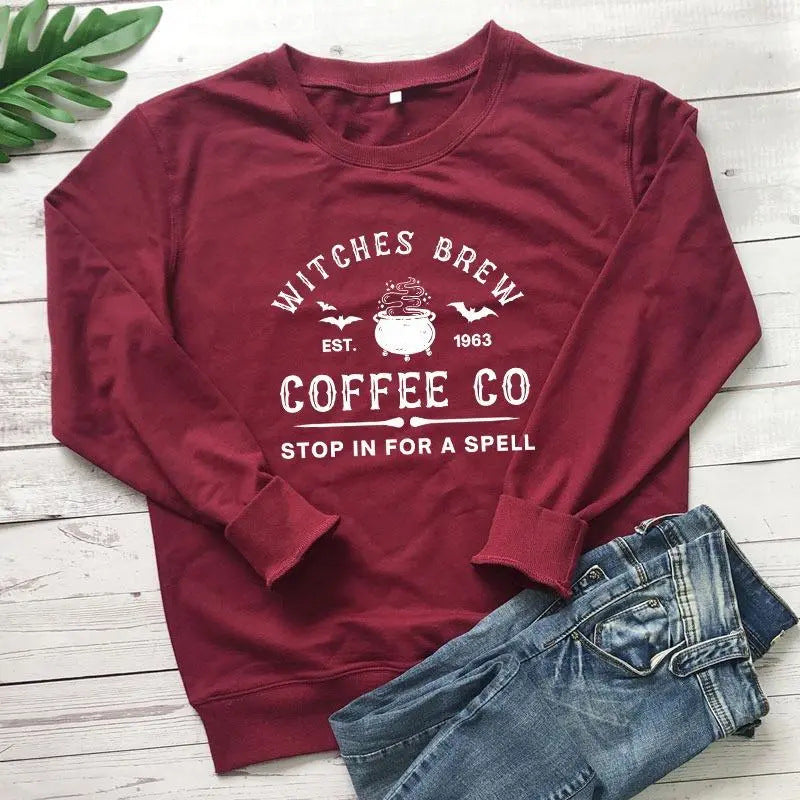 Witches Brew Graphic Print Streetwear Pullover Hoodie
