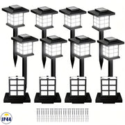 24/12/6 Solar Outdoor Lights, 600mA Solar Path Lights, 10 Hours Long-lasting LED Landscape Lighting Outdoor Solar Path Lights, Solar Garden Lights, Outdoor Waterproof Solar Path Lights, Suitable...