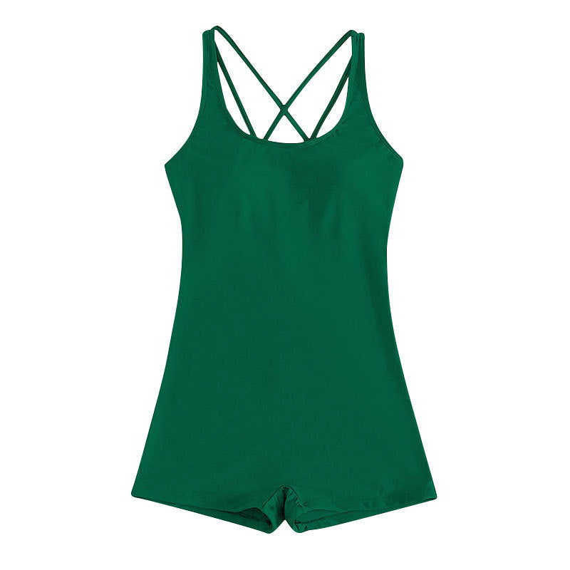 Women's Backless Athletic One-Piece Swimsuit