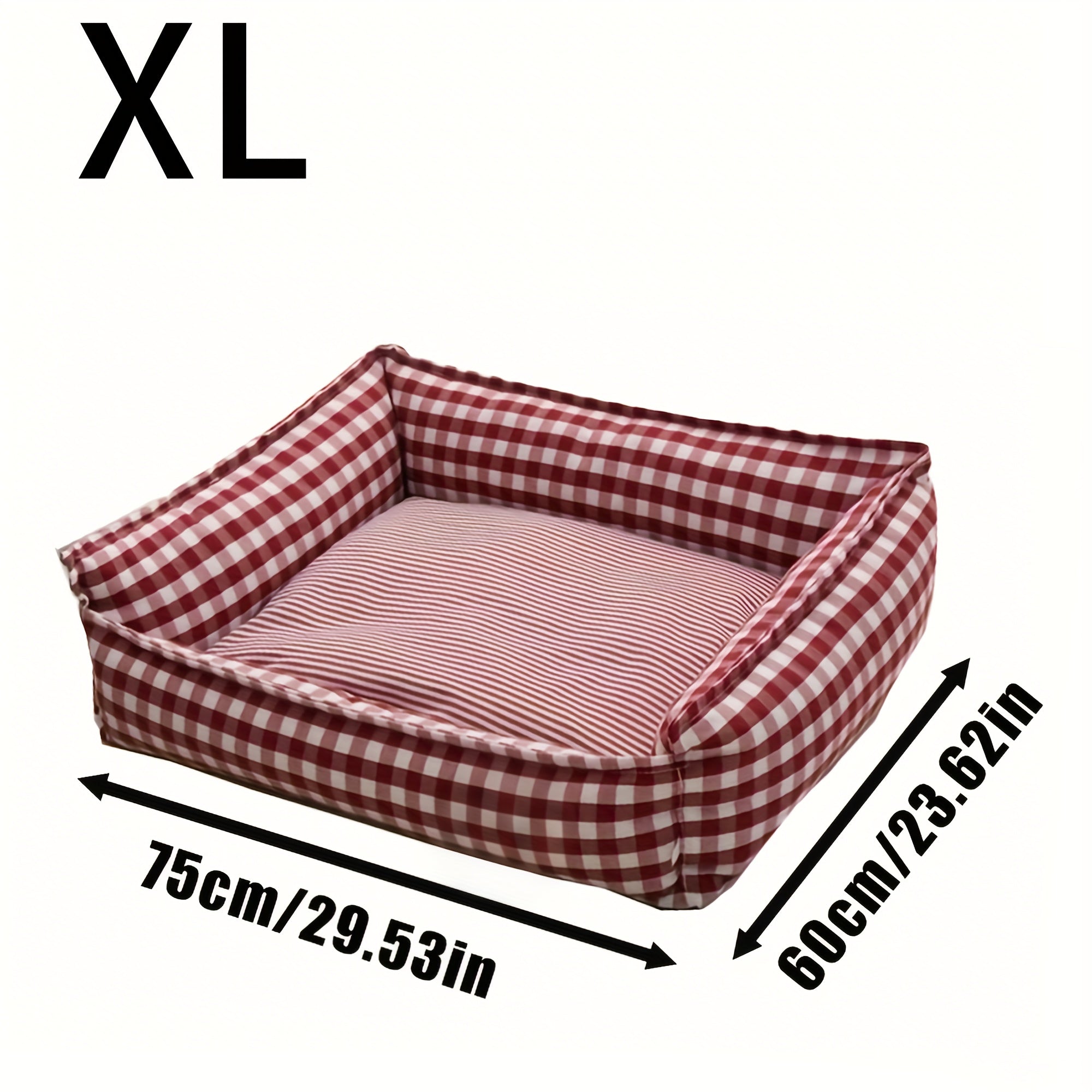Plaid Dog Bed, Pet Crib, Comfortable Plaid Pet Bed - Dog Only, Washable Polyester Fiber Crib, Dog Crib, Crib, House, Pet Furniture, Pet Bed, Small Dog Bed, Cozy Bedding, Durable Bedding