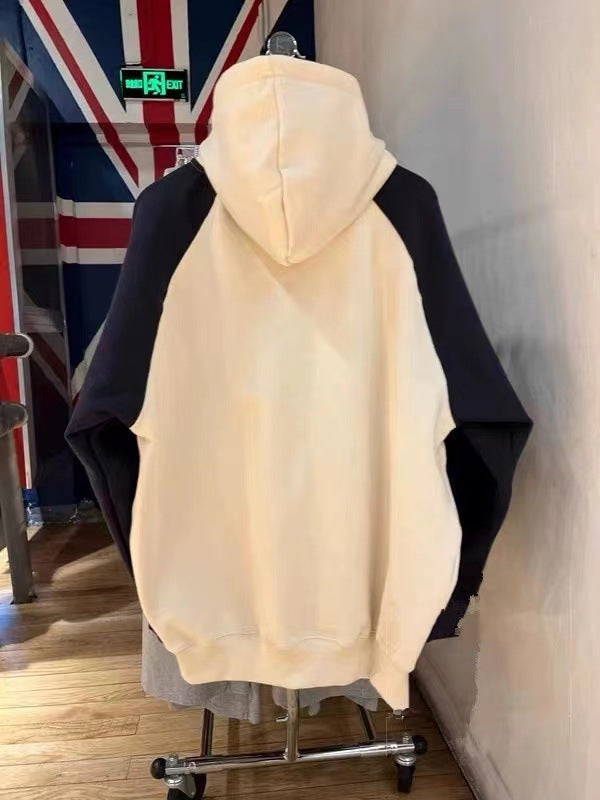 Cozy Colorblock Raglan Zip Hoodie Cardigan