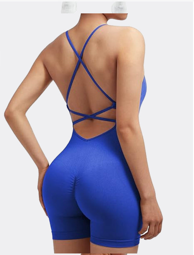 Women's Seamless One-Piece Yoga Romper for Fitness