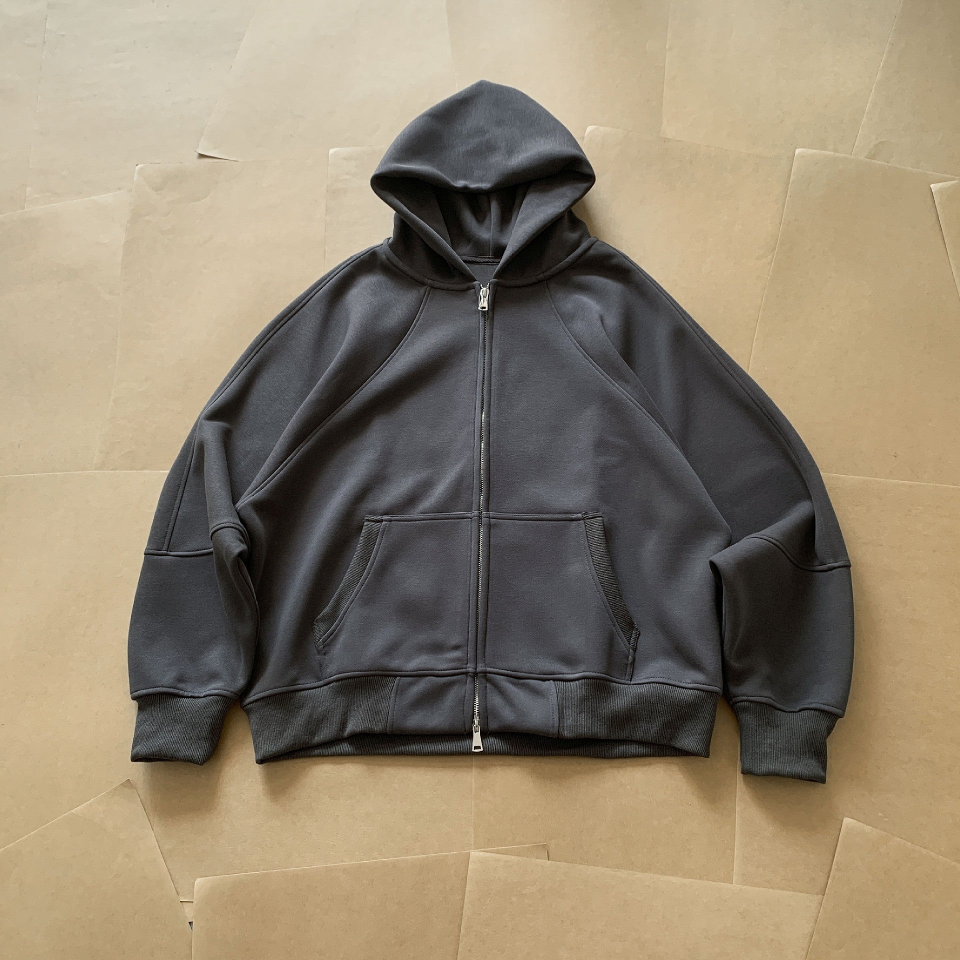 Men's Casual Corduroy Hooded Zip Cardigan
