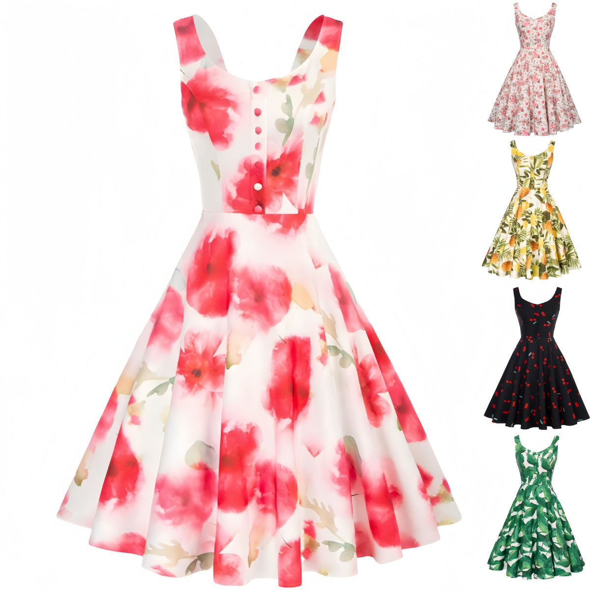 Retro Cocktail Party Ball Gown Sleeveless Homecoming Dress