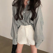 Loose Casual Laid-back Style Sun Protection Shirt For Air Conditioned Rooms