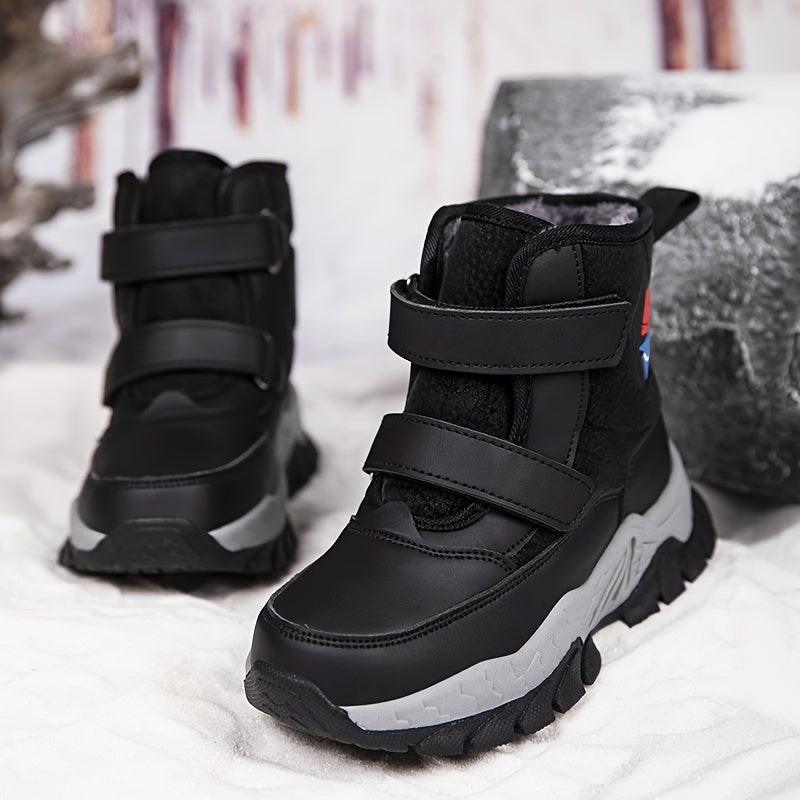 Winter High‑Top Fleece‑Lined Non‑Slip Hiking Shoes