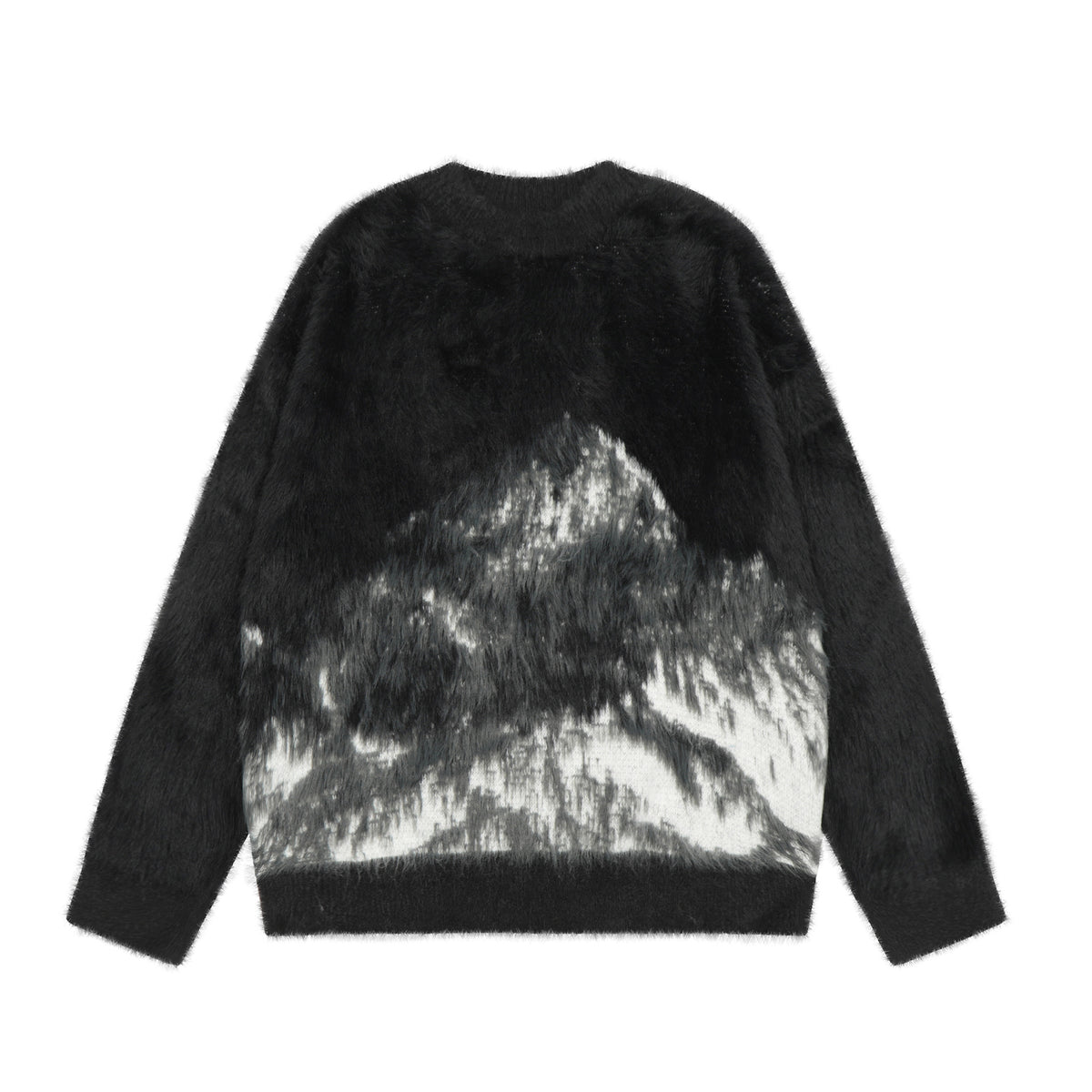 Heavy American Retro Furry Round Neck Sweater