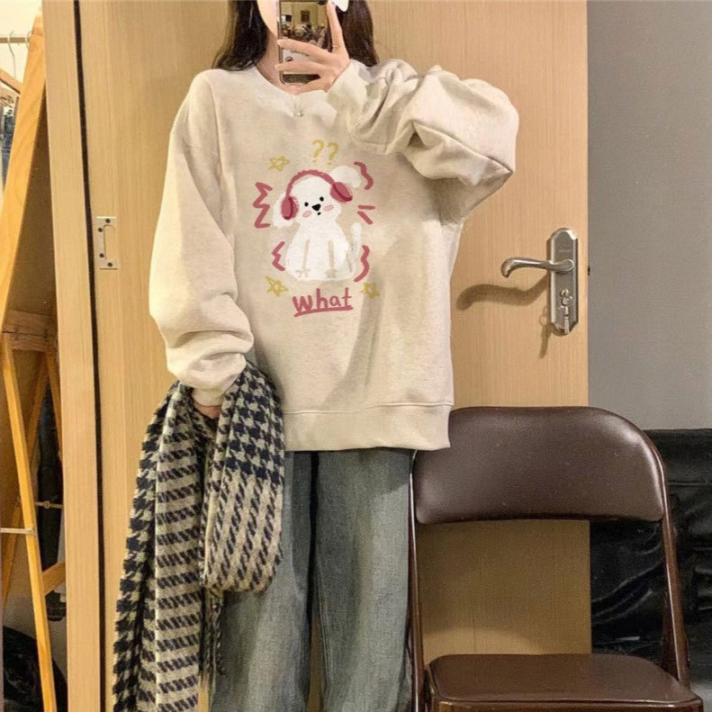 Cute Anime Pullover Hoodie Casual Japanese Cotton Sweater