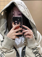 Women's Cozy Autumn Winter Loose Zip-Up Hoodie Coat