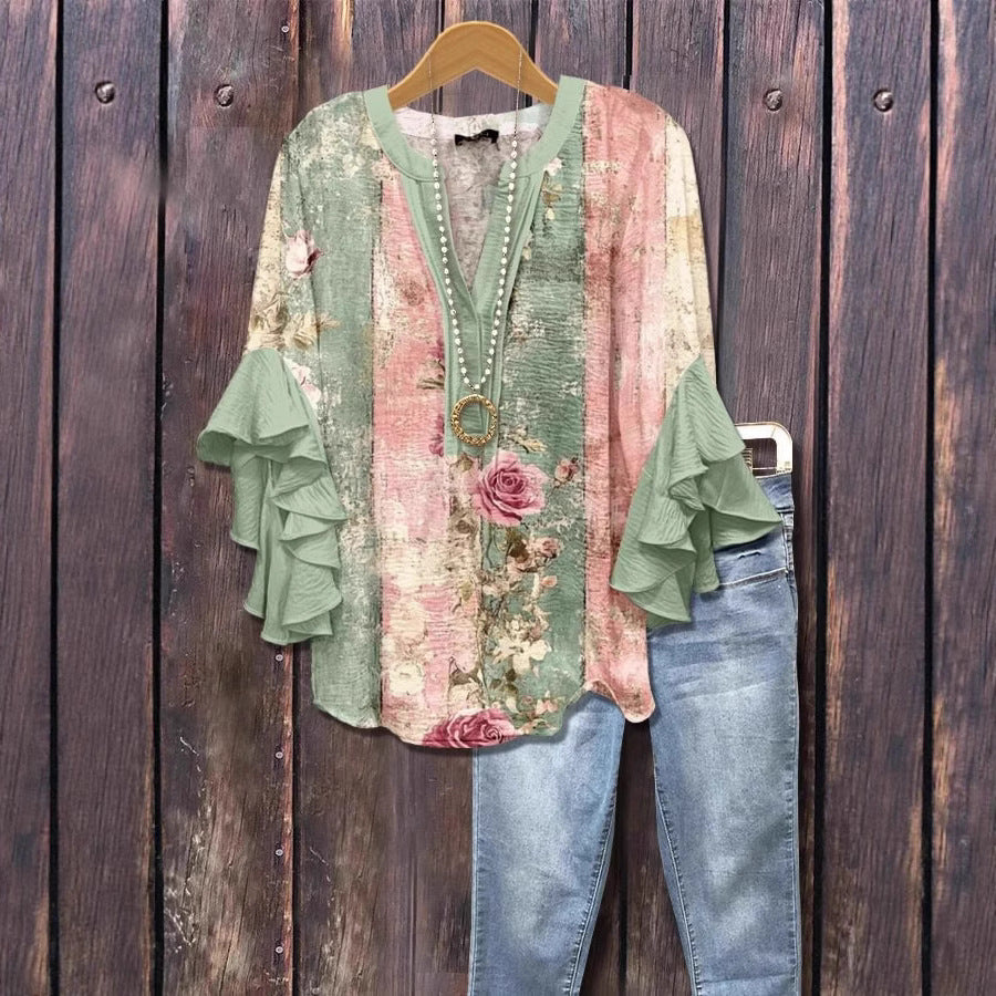 Floral 3D Print Casual Top – Fresh, Sweet Vibes