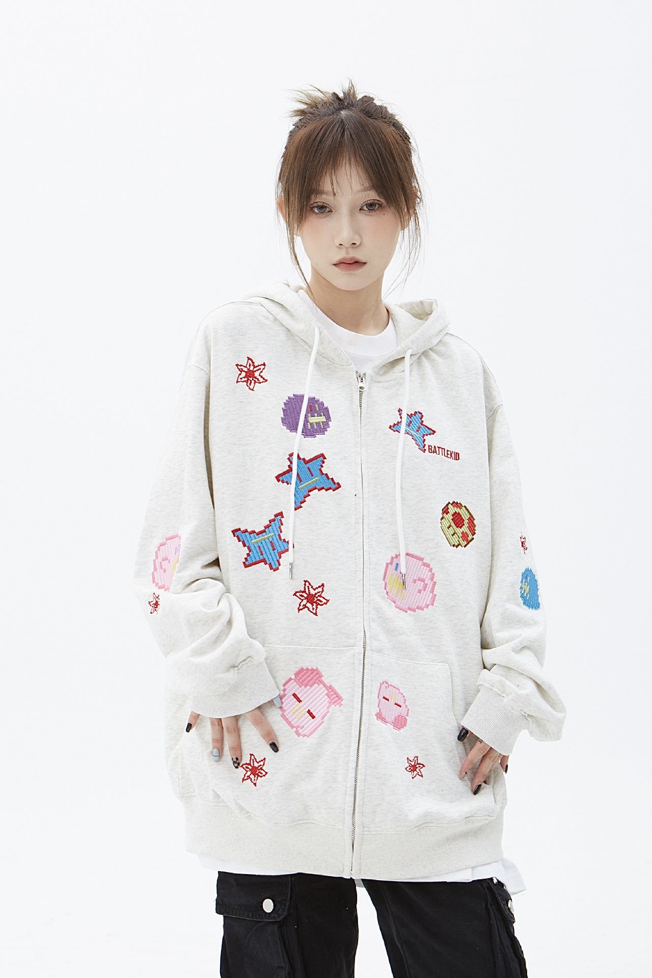 Unisex Graffiti Cardigan Hoodie Streetwear