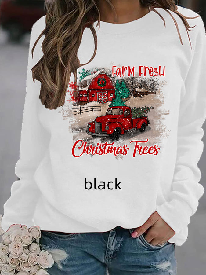 Festive Pumpkin Print Women's Christmas Sweater