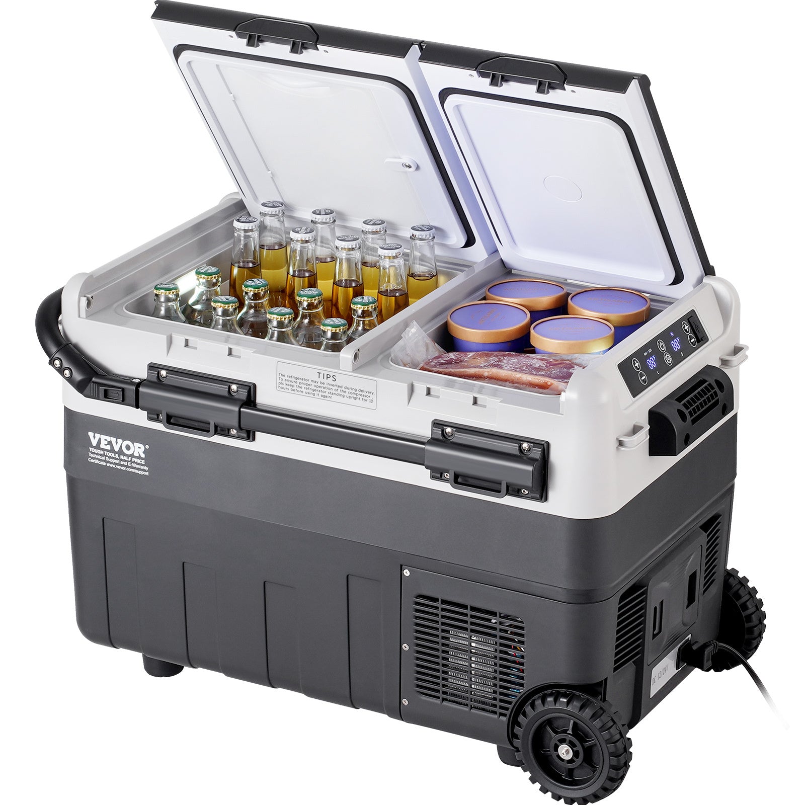 Portable Dual‑Zone Car Refrigerator/Freezer – 50 L Compressor Model