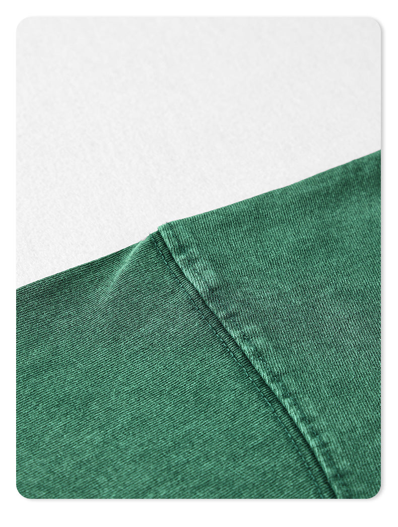 Solid Blank Ribbed Sleeve T Shirt