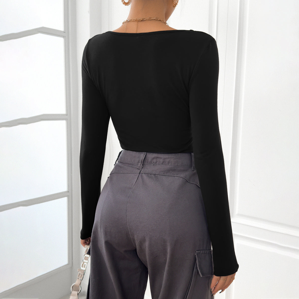 Women's Solid Slim-Fit Knit Jumpsuit