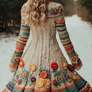 A Classic Vintage-style Knit Dress for Women