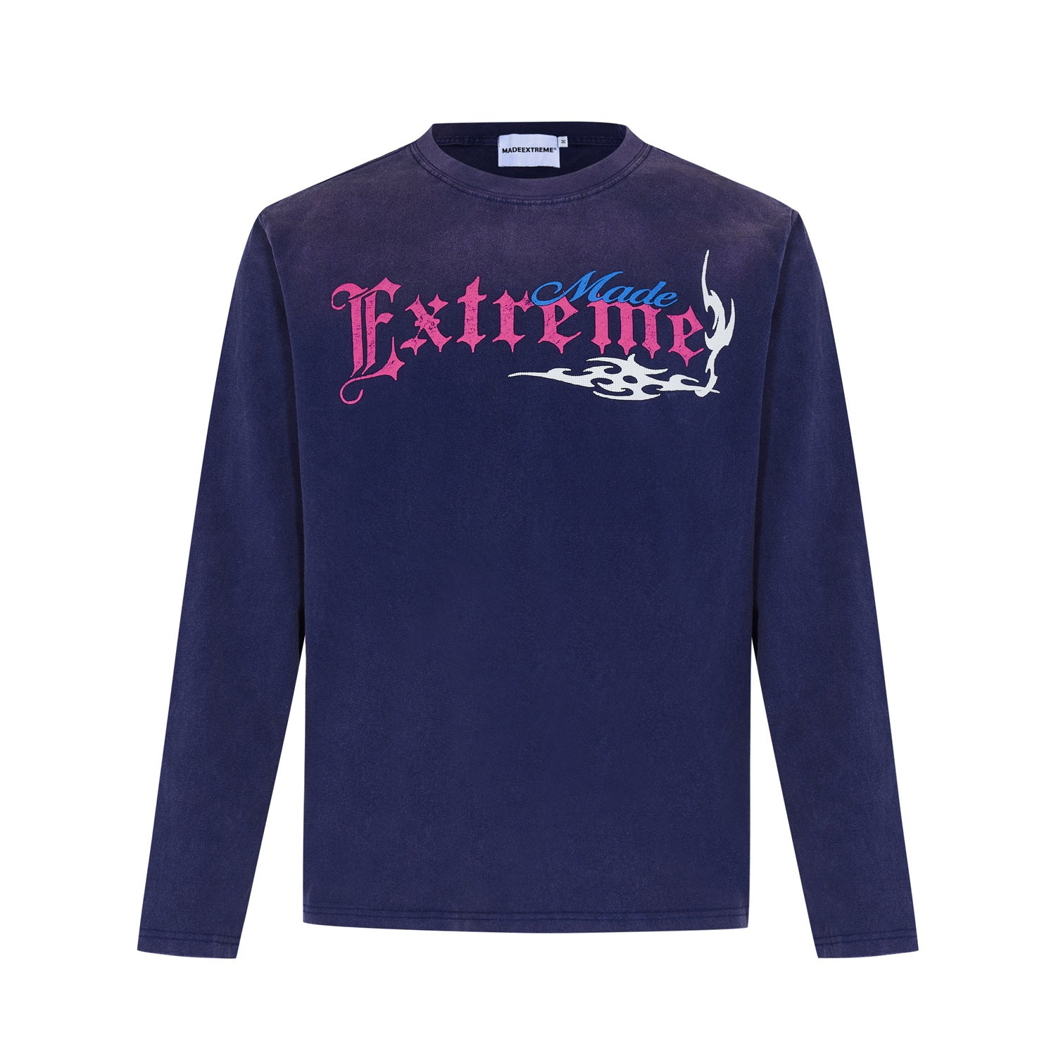 Vintage Washed Letter Print Pullover Hoodie