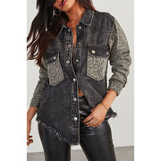 Women's European And American Fashion All-match Printed Long-sleeved Jacket