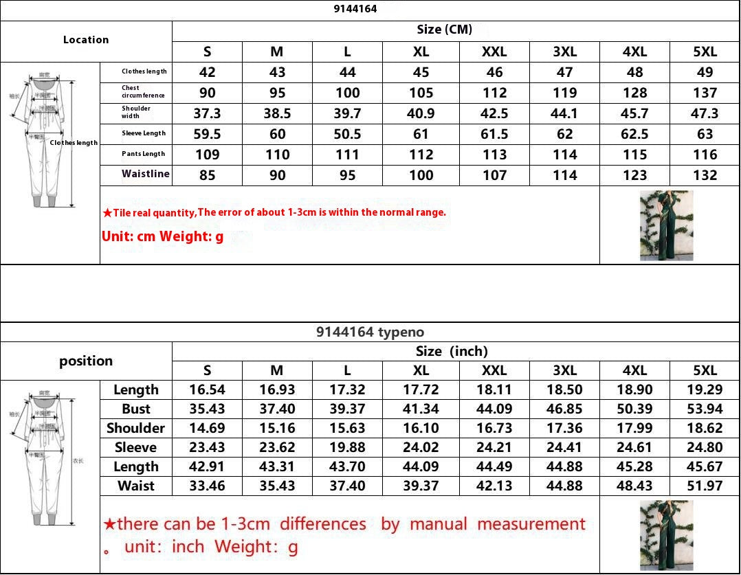 Women's Printed Long Sleeve Lapel Casual Jumpsuit