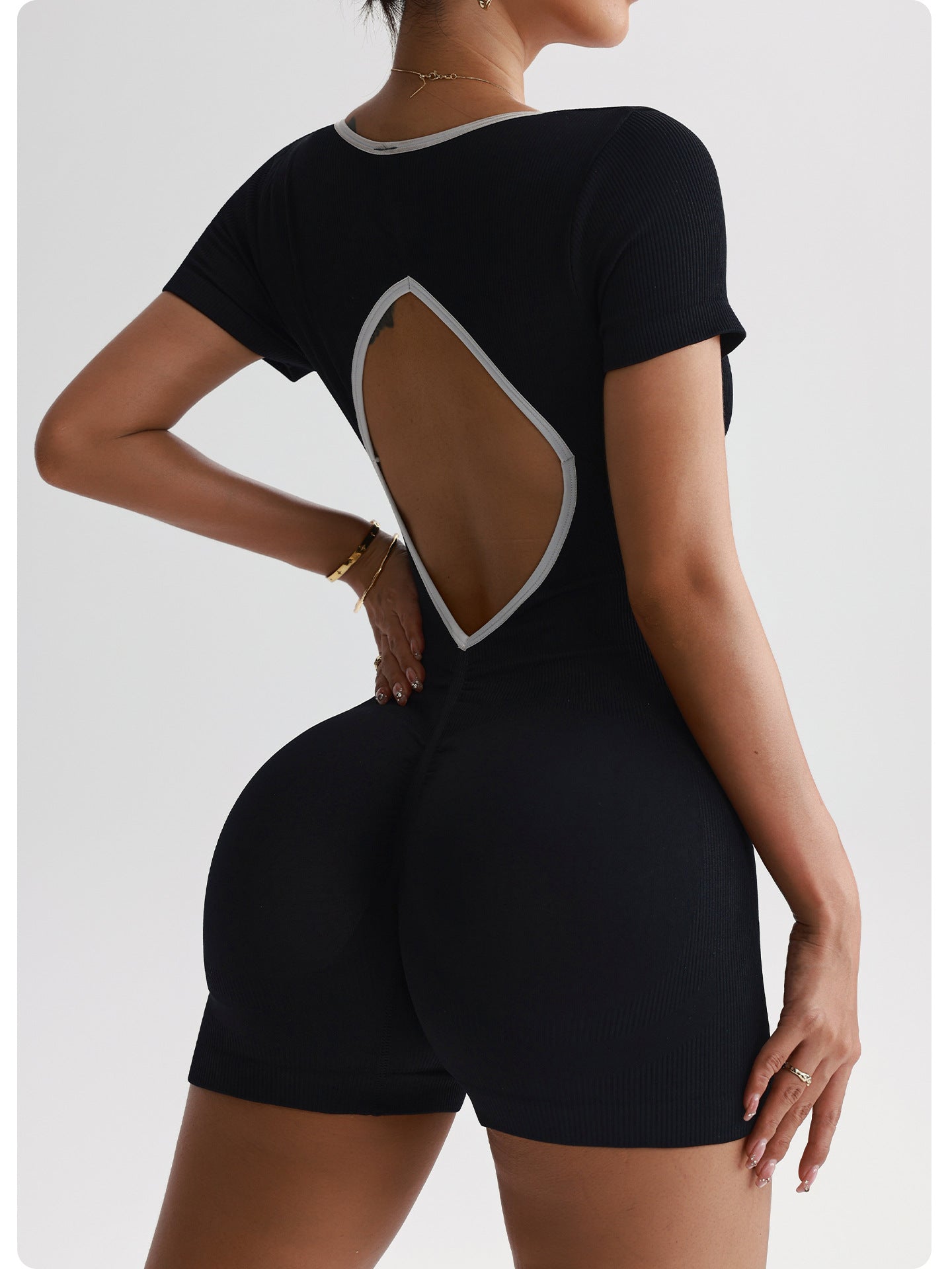 Seamless Backless Yoga Jumpsuit & Hip-Lifting Corset