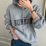 Korean Style Letter Print Loose Student Hoodie & Jacket