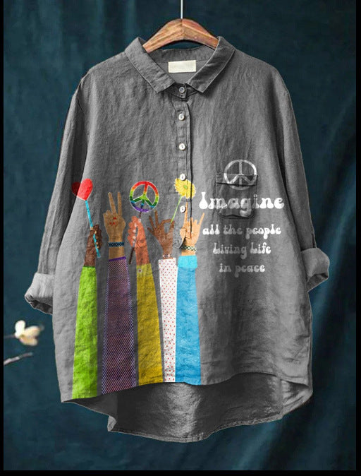 Women's Fashion Individual Casual Animal Print Shirt
