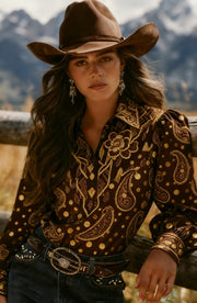 Casual Collared Puff Sleeve Long-sleeved Shirt