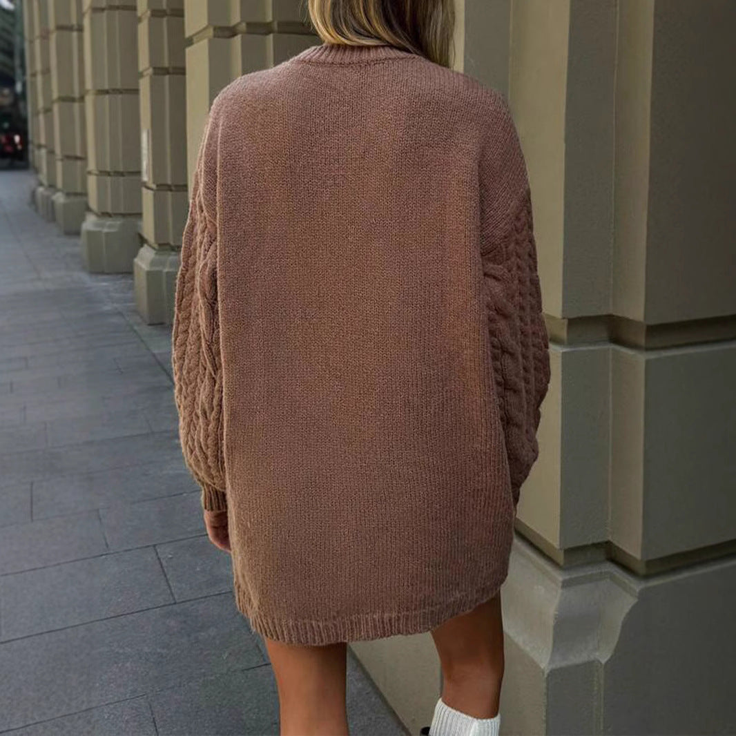 Women's Fashion New Round Neck Pullover Sweater
