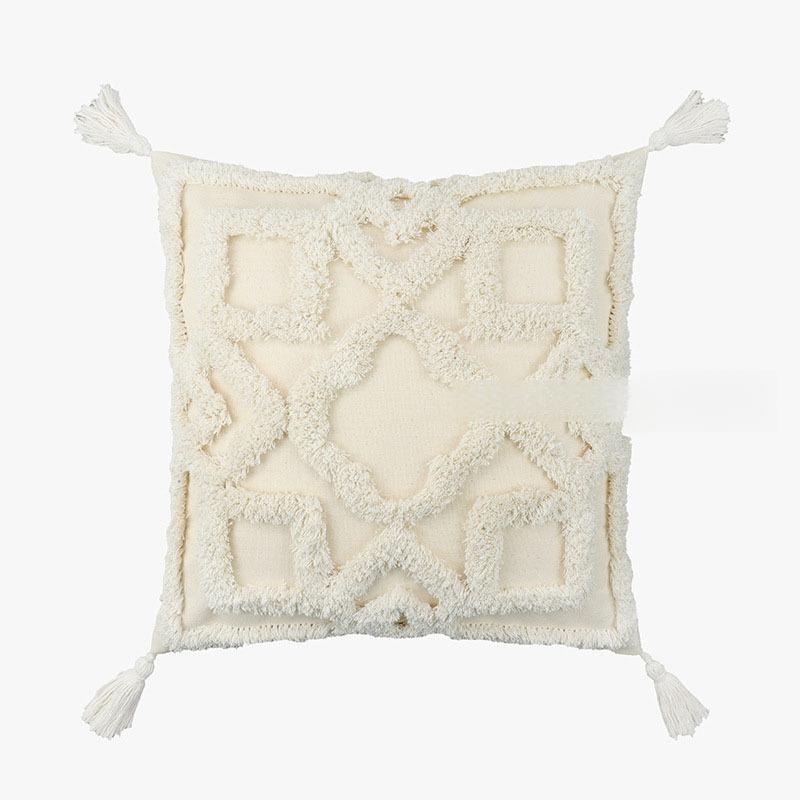 Geometric Patterned Waist Support Pillow Decorative Lumbar Cushion for Sofa Bed Chair Backrest Home Decor