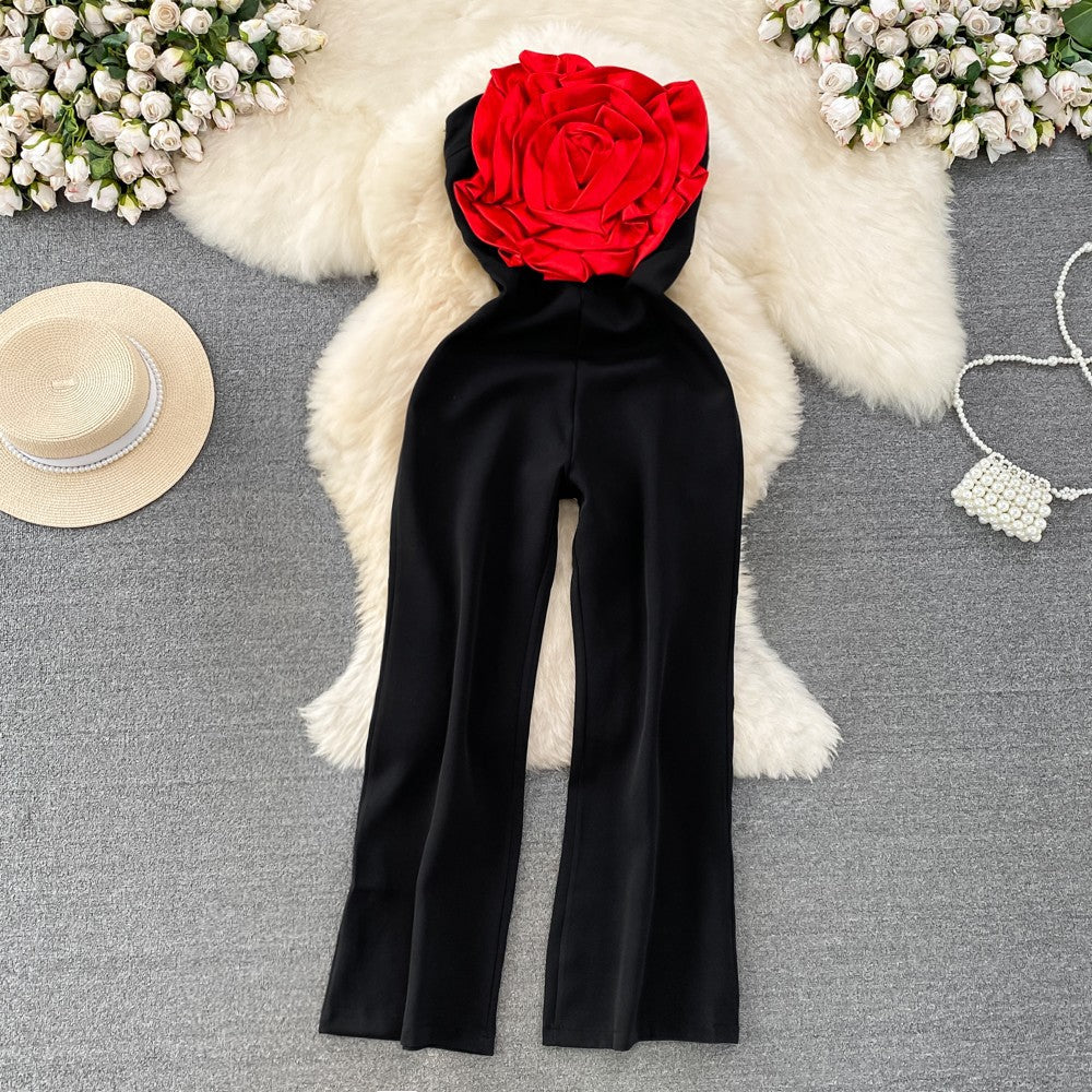 Women's Chic Straight Wide-Leg Jumpsuit