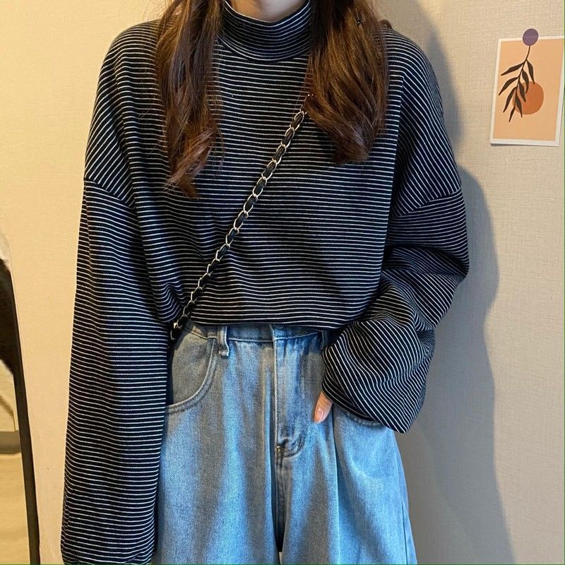 Women's Fleece-Lined Half Turtleneck Thermal Shirt