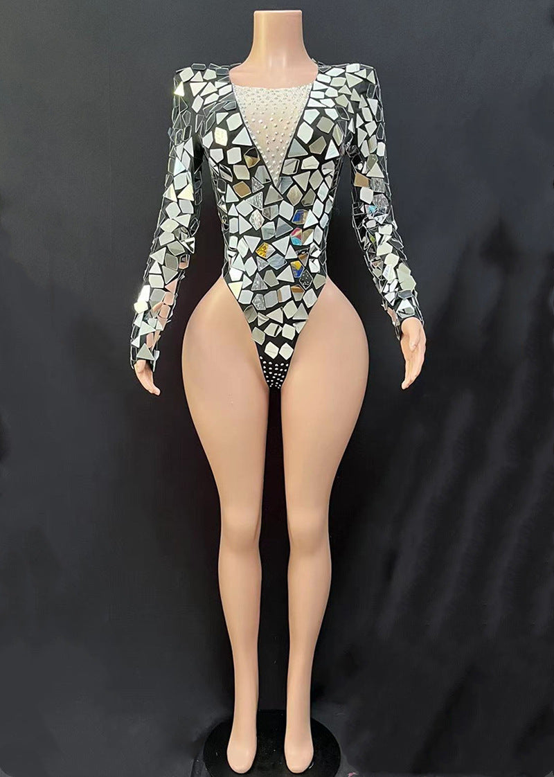 Close-fitting And Slim-fitting Mirror Performance Costumes