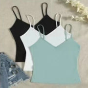 Versatile 3-Piece Solid Color Vest Set – Easy Layering & Comfort