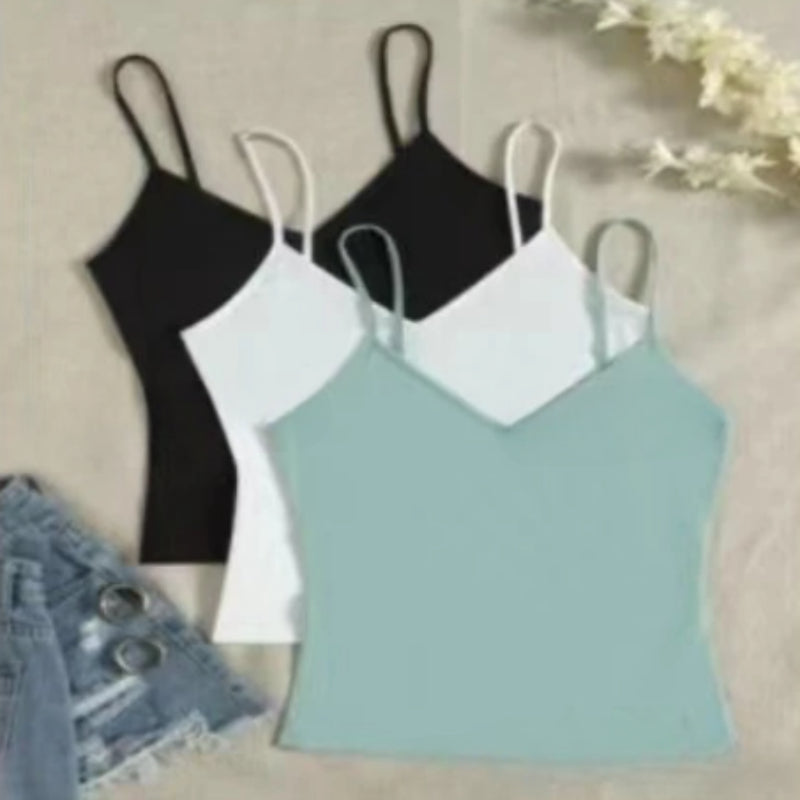 Versatile 3-Piece Solid Color Vest Set – Easy Layering & Comfort