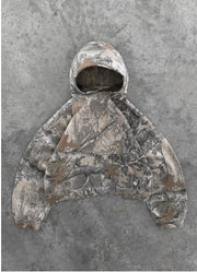 Women's Printed Long Sleeve Hooded Pullover Sweater
