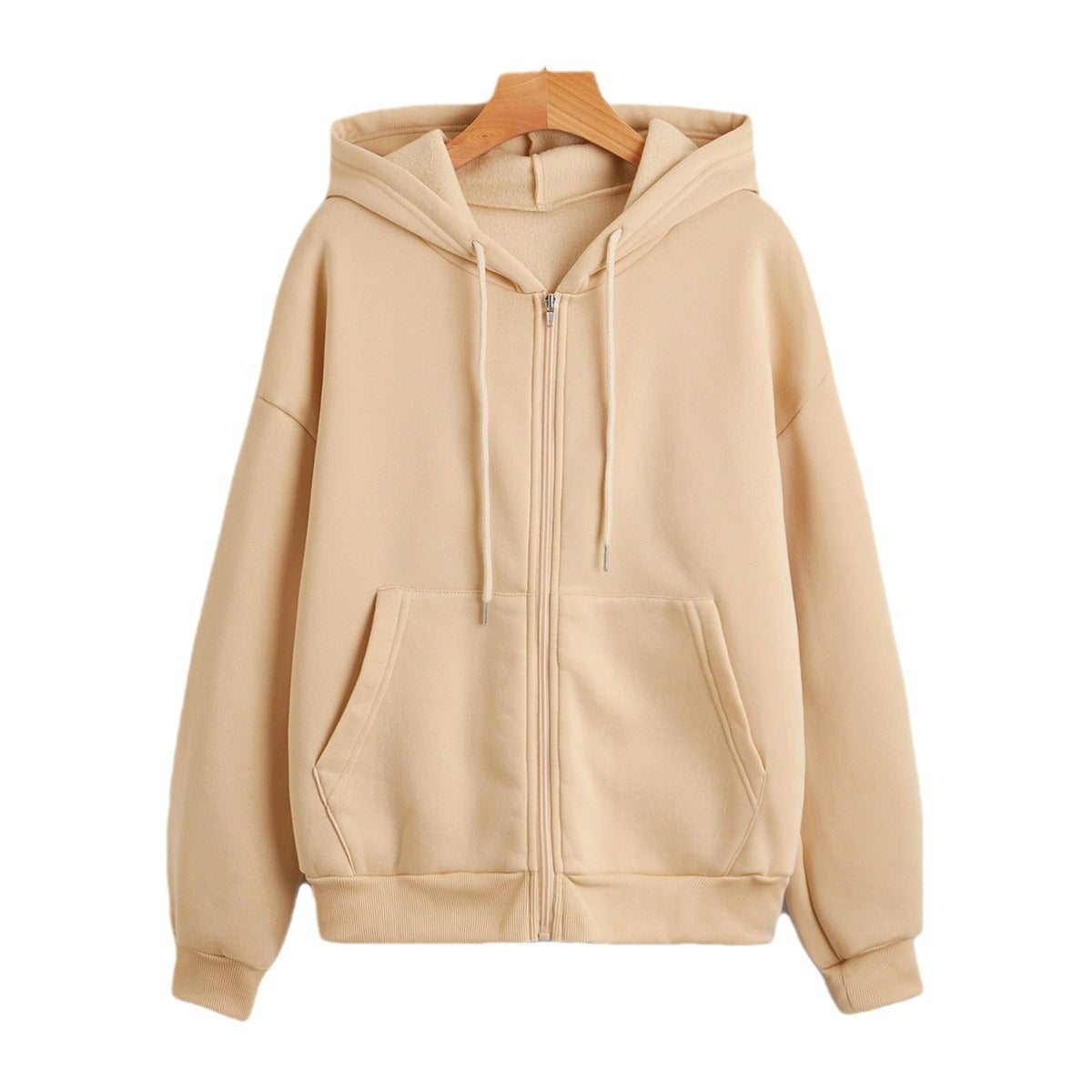 Women's Hooded Padded Zipper Coat Cozy Loose Winter Jacket