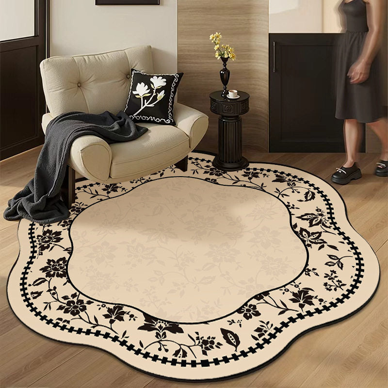 Retro-style Living Room Rug Slip-resistant Mat for Beanbag Chairs