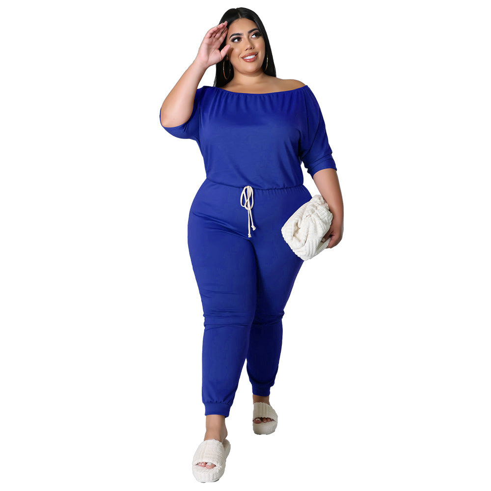 Women's Solid Sports Jumpsuit High Waist Slimming Romper